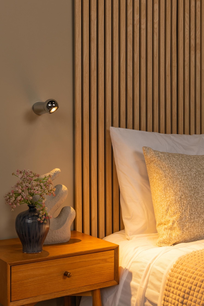 Lucide IPSOS - Nástenné svietidlo vnútorné/vonkajšie - LED - 1x6W 2700K - IP54 - Chrome